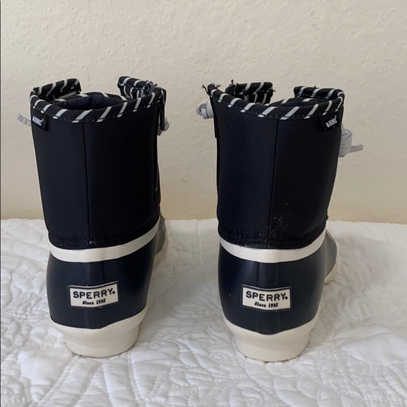 Sperry Saltwater Bionic navy  Duck Boot - Picture 6 of 10